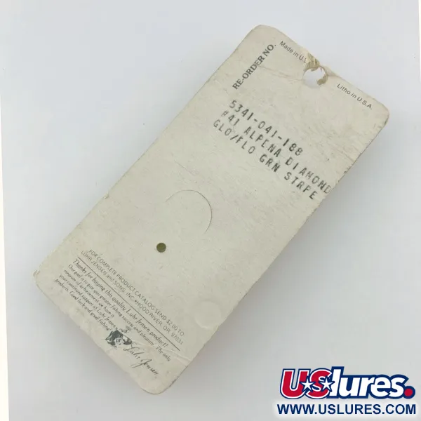 Luhr Jensen Alpena Diamond, 7g, Glo-Flo Green stripe, plandavka #23708