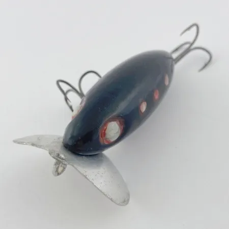 Fred Arbogast Jitterbug Early Bug Eye (1960s), 14g, černý, hladinový wobler #23870