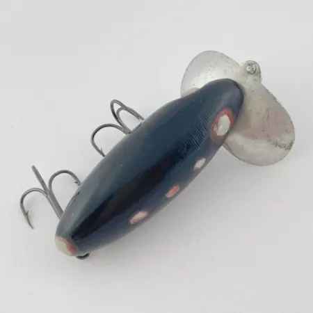 Fred Arbogast Jitterbug Early Bug Eye (1960s), 14g, černý, hladinový wobler #23870