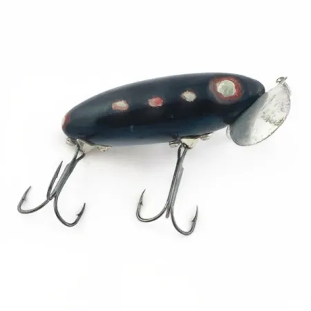 Fred Arbogast Jitterbug Early Bug Eye (1960s), 14g, černý, hladinový wobler #23870