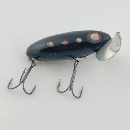Fred Arbogast Jitterbug Early Bug Eye (1960s), 14g, černý, hladinový wobler #23870
