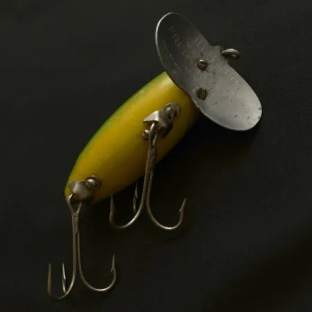 Fred Arbogast Jitterbug Early Bug Eye, 14 g, Green Tiger, hladinový crawler #23902