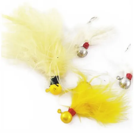 Creme Jigs, 3,5 g, žlutá a bílá, peříčkové jigy #24038