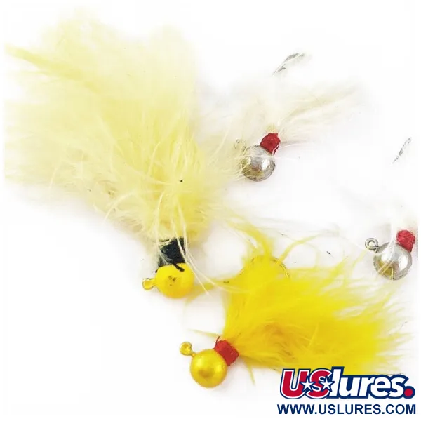 Creme Jigs, 3,5 g, žlutá a bílá, peříčkové jigy #24038