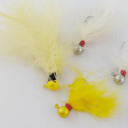 Creme Jigs, 3,5 g, žlutá a bílá, peříčkové jigy #24038