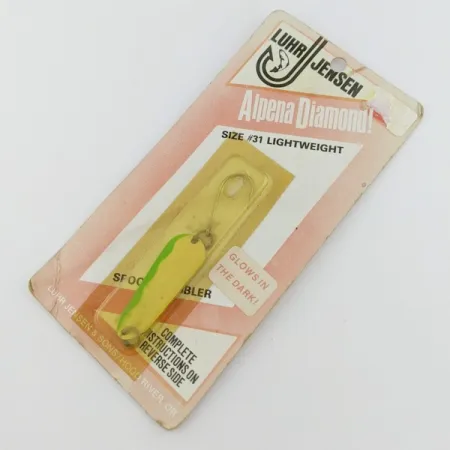 Luhr Jensen Alpena Diamond #31 Glow, 4g, Glo-Flo Green stripe, plandavka #24265