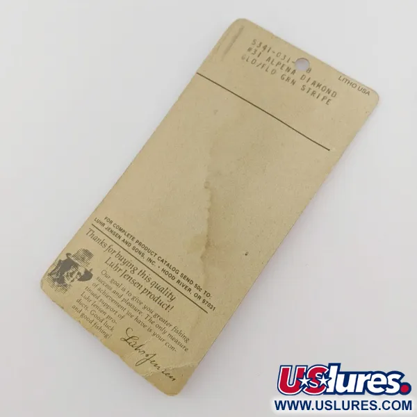 Luhr Jensen Alpena Diamond #31 Glow, 4g, Glo-Flo Green stripe, plandavka #24265