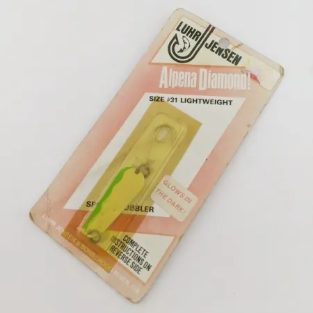 Luhr Jensen Alpena Diamond #31 Glow, 4g, Glo-Flo Green stripe, plandavka #24265