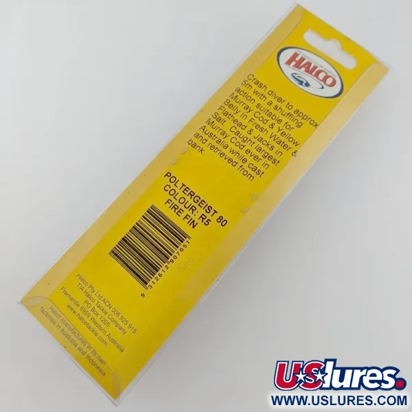 Halco Poltergeist 80, 17g Fire Fin, hlubokopotápivý wobler #24305