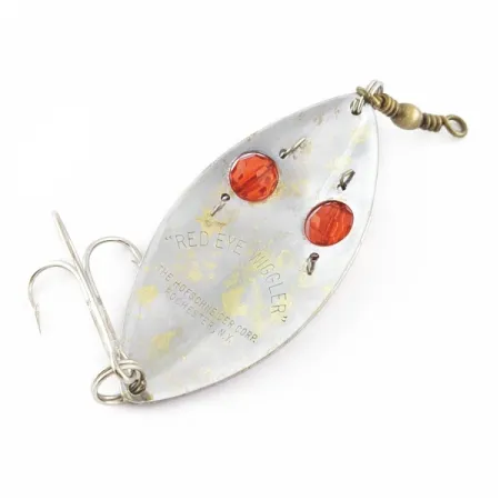 Hofschneider Red Eye Wiggler, 25g, stříbrná/mosazná, plandavka #24361