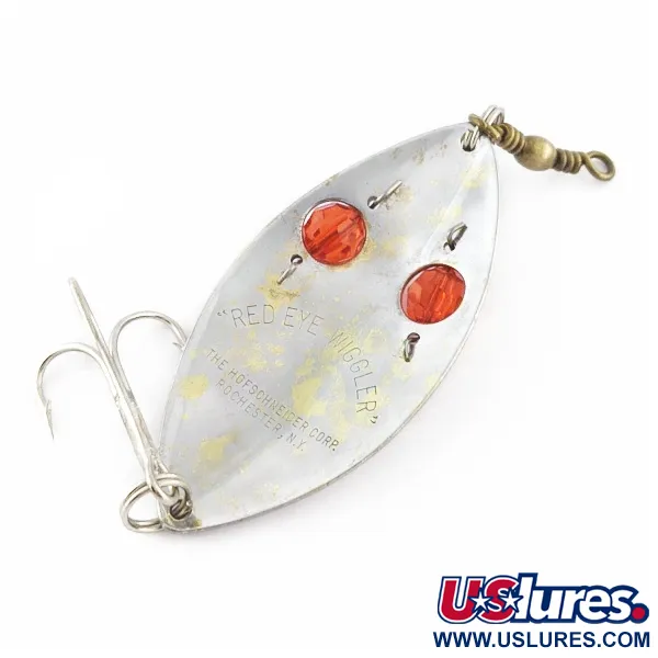 Hofschneider Red Eye Wiggler, 25g, stříbrná/mosazná, plandavka #24361