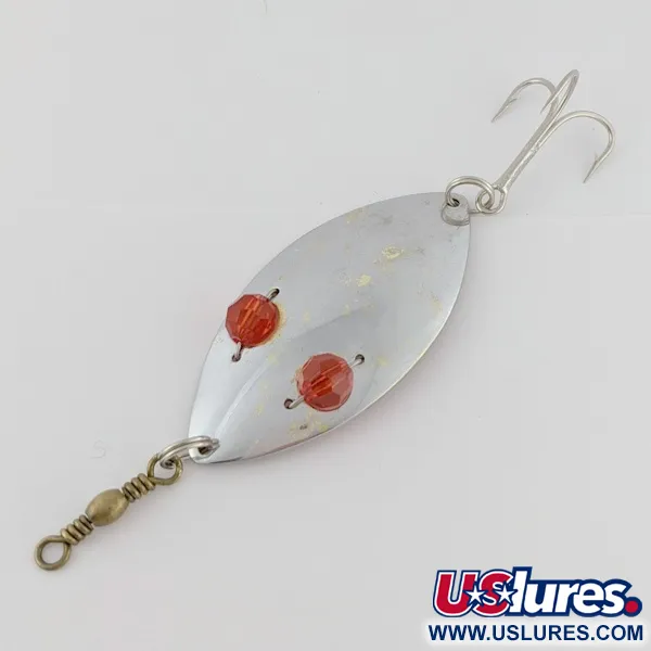 Hofschneider Red Eye Wiggler, 25g, stříbrná/mosazná, plandavka #24361