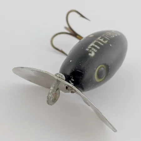 Arbogast Jitterbug Hladinový wobler, Černá, 4 g, Kovová lopatka, #24507