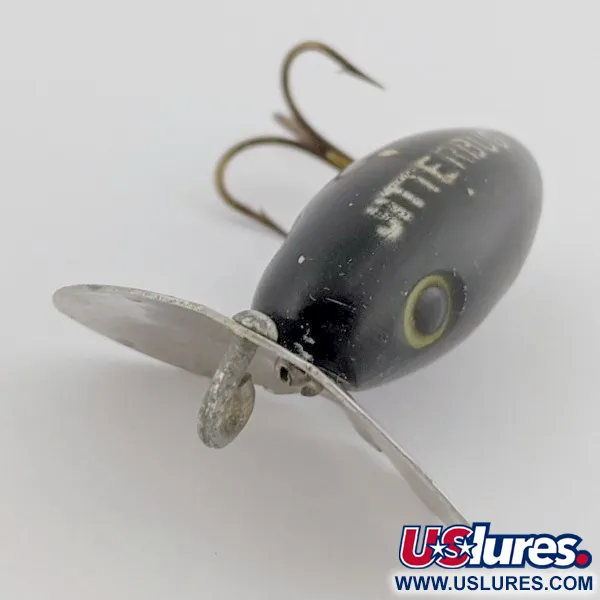 Arbogast Jitterbug Hladinový wobler, Černá, 4 g, Kovová lopatka, #24507