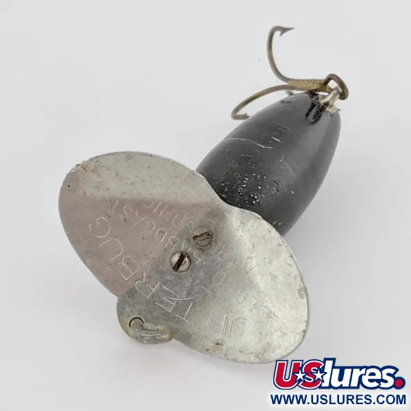 Arbogast Jitterbug Hladinový wobler, Černá, 4 g, Kovová lopatka, #24507