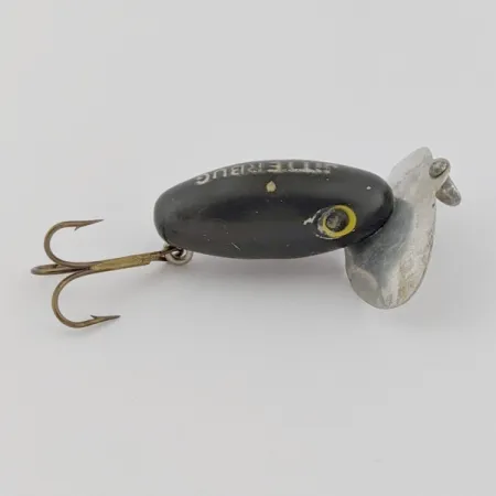 Arbogast Jitterbug Hladinový wobler, Černá, 4 g, Kovová lopatka, #24507