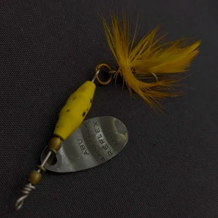 Abu Garcia Spinnaren Reflex Třpytka, Černá/Žlutá, 4g, s peřím, #24621