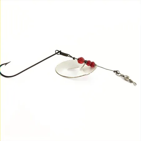 Třpytka Weller June-Bug, červenobílá, 6 g, vyosená, #24704