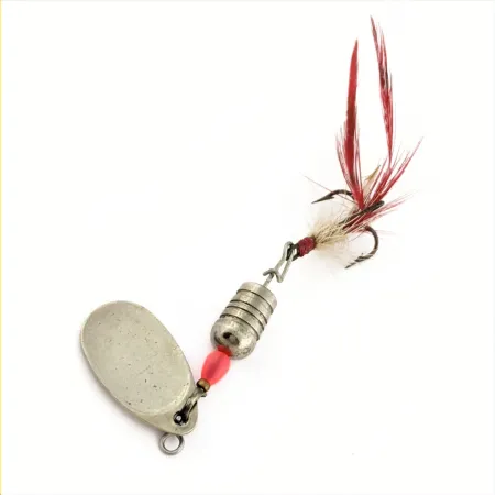Třpytka Heddon HEP 1, nikl, 3.6 g, péřový trojháček, #24746