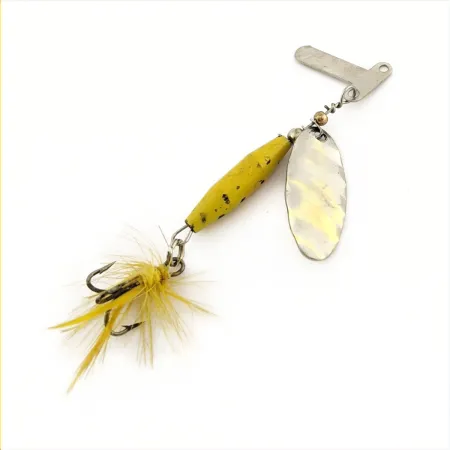 Mar-Lynn Tri-D Spinner, Niklová/Žlutá, 1/4 oz (7 g), Tri-D blades, #24786