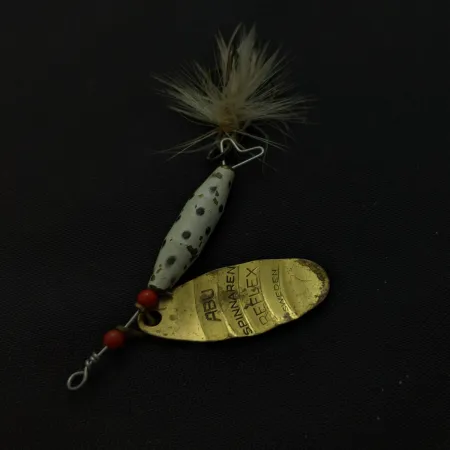 ABU Spinnaren Reflex, Zlatá/Bílá, 7 g, Péřový Trojháček, #24811