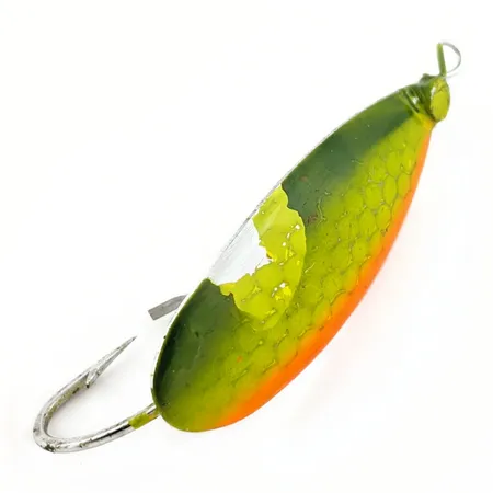Vintage Johnson Silver Minnow Weedless, Zelená/Oranžová, 9 g, #25191