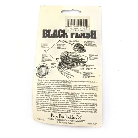 Blue Fox Black Flash Spinnerbait, Stříbrná/Bílá, 7g, Chřestítko, #25198