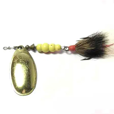 Mepps Aglia Třpytka rotační, Mosaz, 14g, Peří, #0011