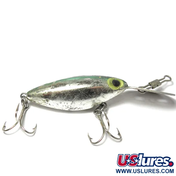 Wobler Storm Hot'N'Tot Thin Fin, Ocelová/Zelená, 6,5g, Kov. lopatka, #0033