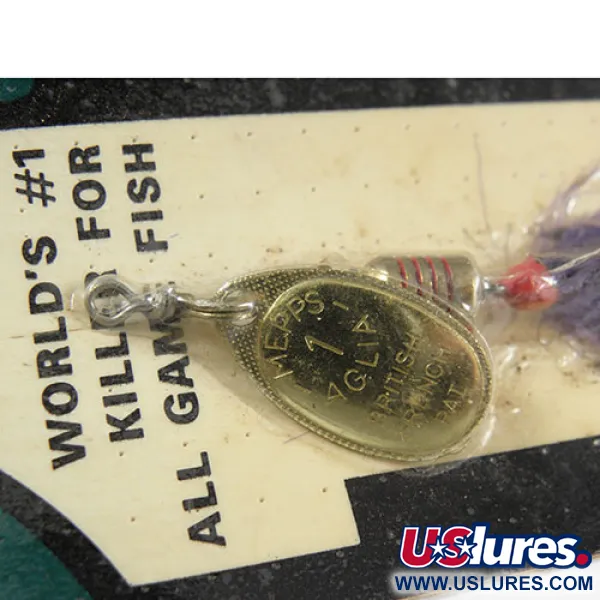 Mepps Aglia 1 Rotační třpytka, Mosaz, 3.5g, Vázaný trojháček, #0362