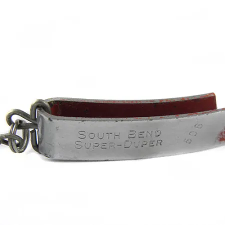 South Bend Super-Duper 506 Třpytka, Nikl/Červená, 7g, Tvar U, #0491