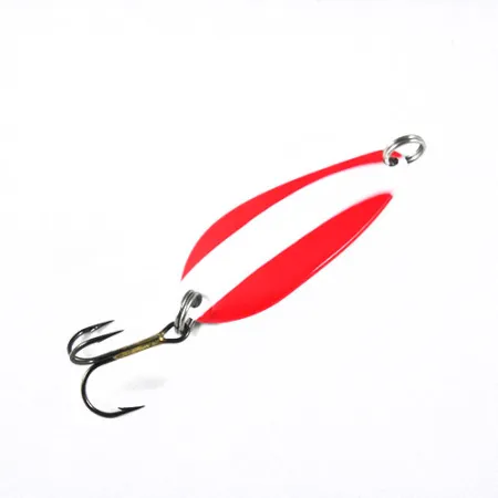 Blue Fox Strobe Tear Drop Spoon Plandačka, Červená/Bílá, 11g, USA, #0540