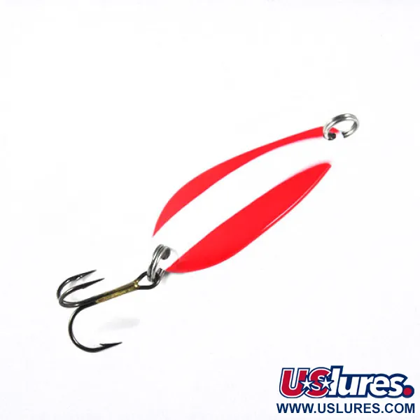 Blue Fox Strobe Tear Drop Spoon Plandačka, Červená/Bílá, 11g, USA, #0540