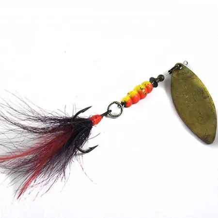 Mepps Aglia Long 4 Dressed Třpytka, Zlatá / Oranžová, 17g, #0667