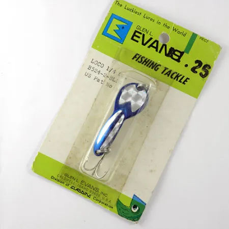 Glen Evans Loco Plandavka, Nikl / Modrá, 7g, Vintage USA, #0810