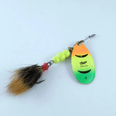 Mepps Aglia Fluo 4 dressed Třpytka, Mosaz/Fluo, 10g, #1085