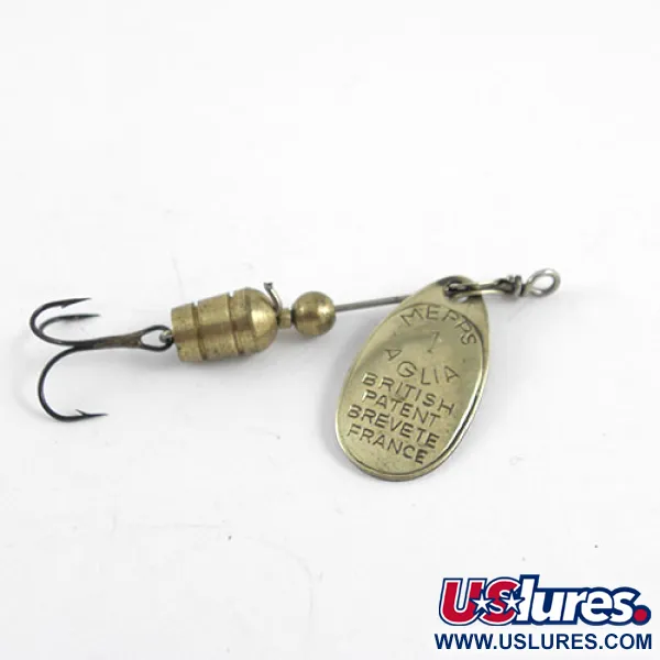 Mepps Aglia 1 Třpytka, Mosaz, 3,5g, Francouzský Patent, #1102