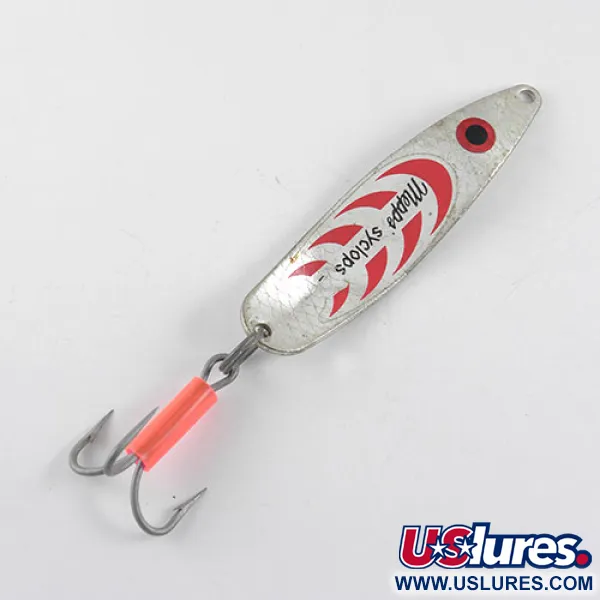 Mepps Syclops 2 Plandavka, Nikl / Červená, 17g, Vlnitý vzor, #1108