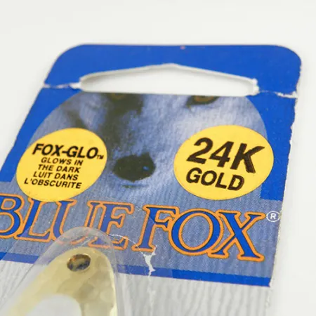 Blue Fox Pixee Glow Plandavka, Zlatá / Bílá (Glow), 14g, Fox-Glo, #1111