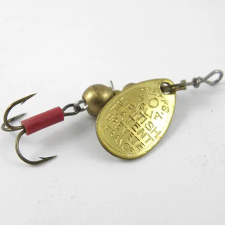 Mepps Aglia 0 Třpytka, Mosaz, 2.2g, Červená bužírka, #1141