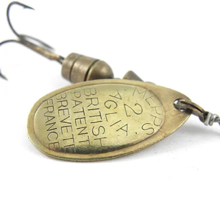 Mepps Aglia 2 Rotační Třpytka, Mosaz, 4,5g, Vintage, #1154