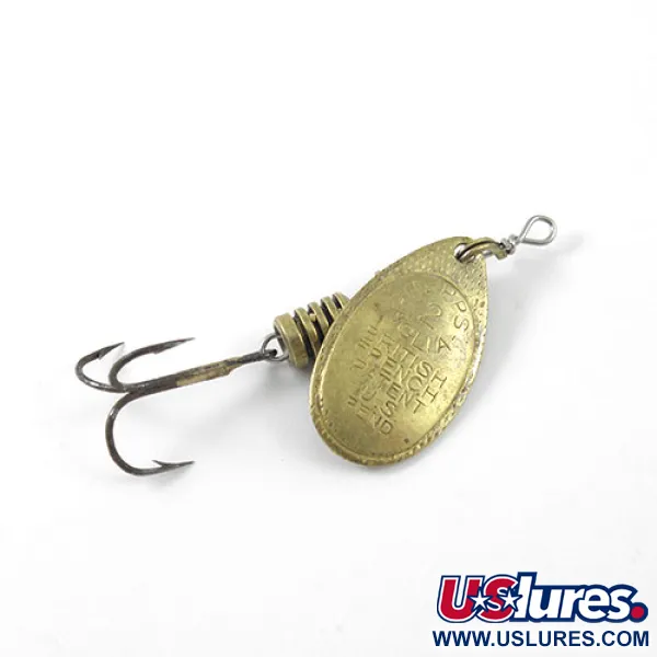 Mepps Aglia 2 Třpytka, Mosaz, 4,5g, Původní trojháček, #1162