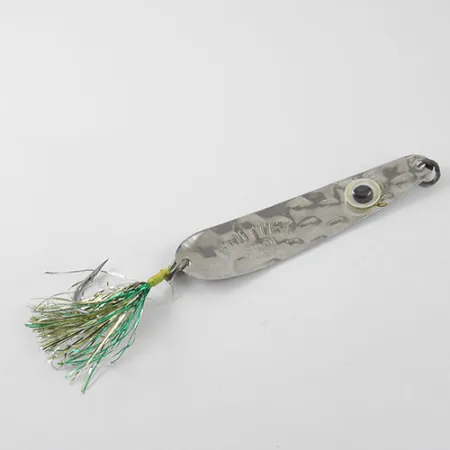 Luhr Jensen Flutter Spoon Plandavka, Nickel / Yellow, 4g, Tinsel, #1166