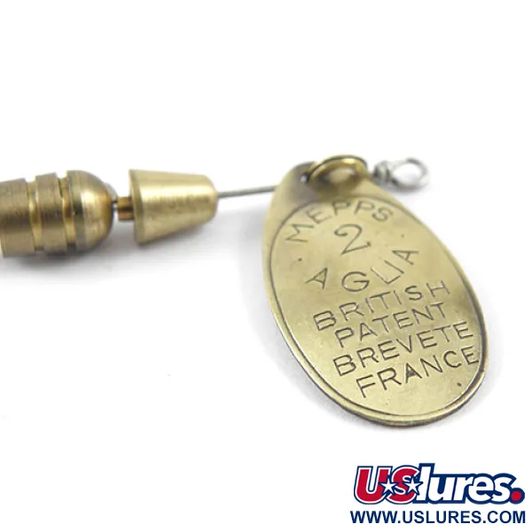 Mepps Aglia 2 Třpytka, Mosaz, 4,5g, Francouzský Design, #1171