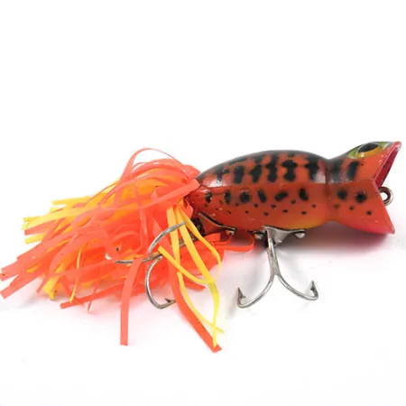 Fred Arbogast Hula Popper Popper, Tiger, 14g, Gumové Třásně, #1189