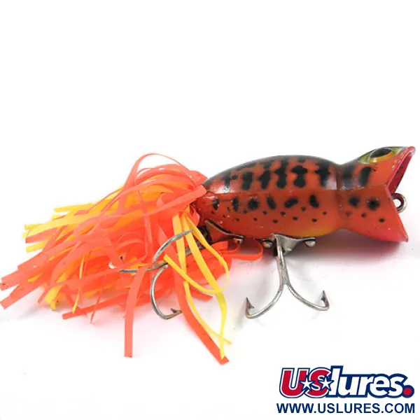 Fred Arbogast Hula Popper Popper, Tiger, 14g, Gumové Třásně, #1189