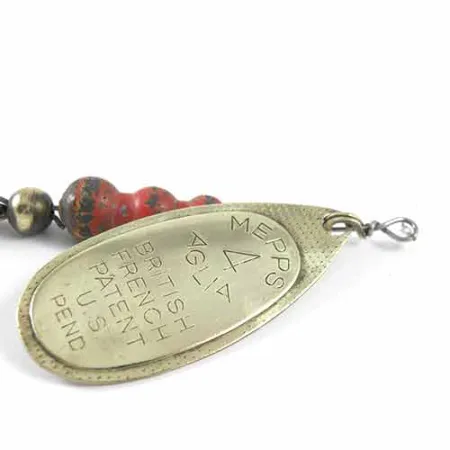 Mepps Aglia 4 Rotačka, Mosaz, 9g, tečkované korálky, #1347