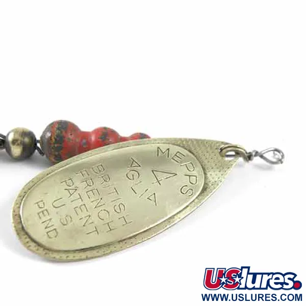 Mepps Aglia 4 Rotačka, Mosaz, 9g, tečkované korálky, #1347