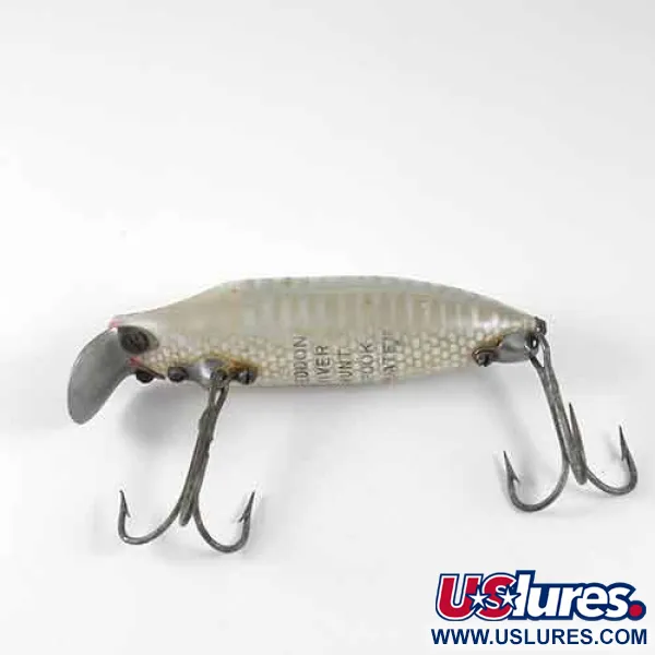 Heddon River Runt Floater, Bílá / Šedá, 12,5g, Vintage, #1354