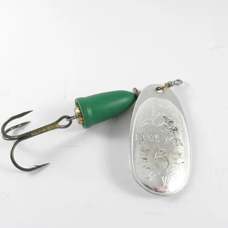 Blue Fox Super Vibrax 5 Rotačka, Nikl/Zelená, 13g, Mosazné kolečko, #1505